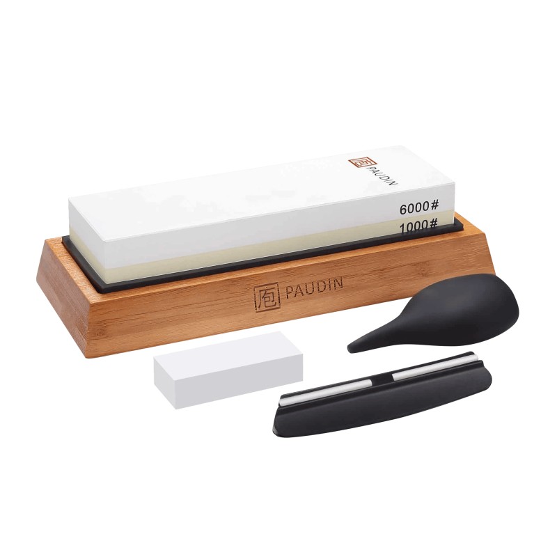 Piatra de ascutit cutite Whetstone cu 2 fete, granulatie 1000/6000 Paudin KW1 - 1