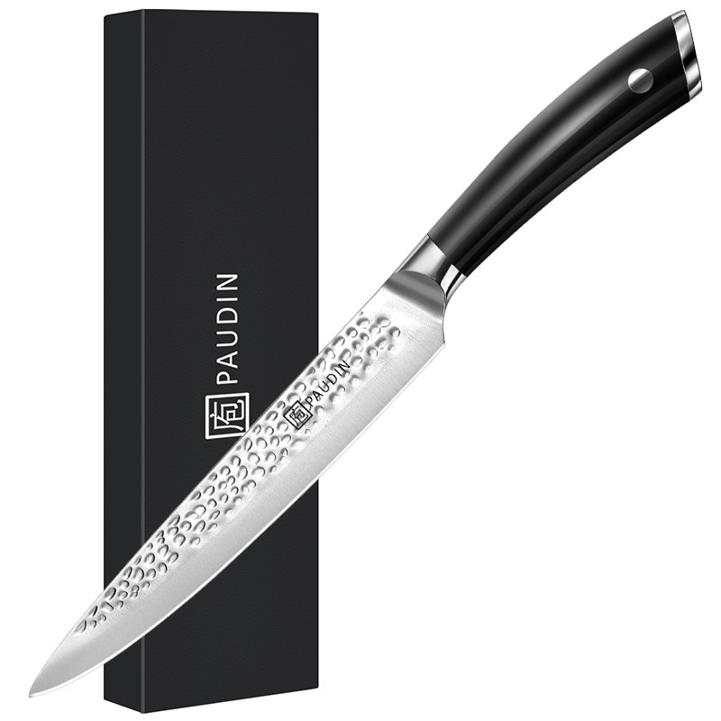 Cutit pentru feliat din otel inoxidabil 20 cm Paudin Hammered Pro H4 - 1