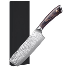 Cutit Nakiri din otel inoxidabil 18 cm Paudin Hammered Vintage HV6 - 1