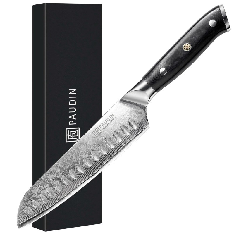Cutit Santoku din otel inoxidabil 18 cm Paudin Cloud Premium C3 - 1