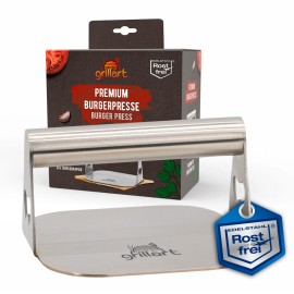 Presa pentru burger premium din otel inoxidabil si 30 hartii de burger Grillart GA-1035 - 1