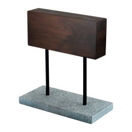 Bloc magnetic pentru cutite din lemn de nuc cu baza din piatra naturala Style de Vie MAGNWALSTEEN - 1