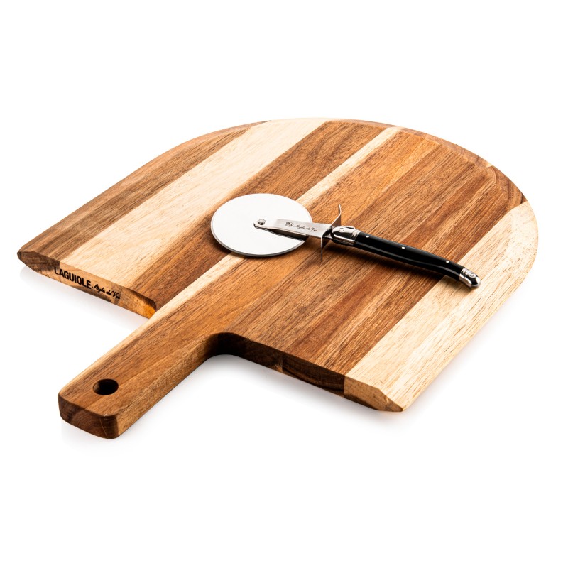 Set feliator si platou din lemn de accacia pentru pizza Laguiole Style de Vie PREMPIZZAZW - 1 Set feliator si platou din lemn de accacia pentru pizza Laguiole Style de Vie PREMPIZZAZW - 1