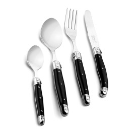 Set 12 tacamuri cu maner negru Laguiole Style de Vie Premium Line PRMINICOUVZW - 1