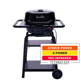 Gratar electric 2.100 W si pe carbuni hibrid, 370 grade Celsius, TRU-Infrared, Char-Broil Patio Bistro E2Coal 140255 - 1