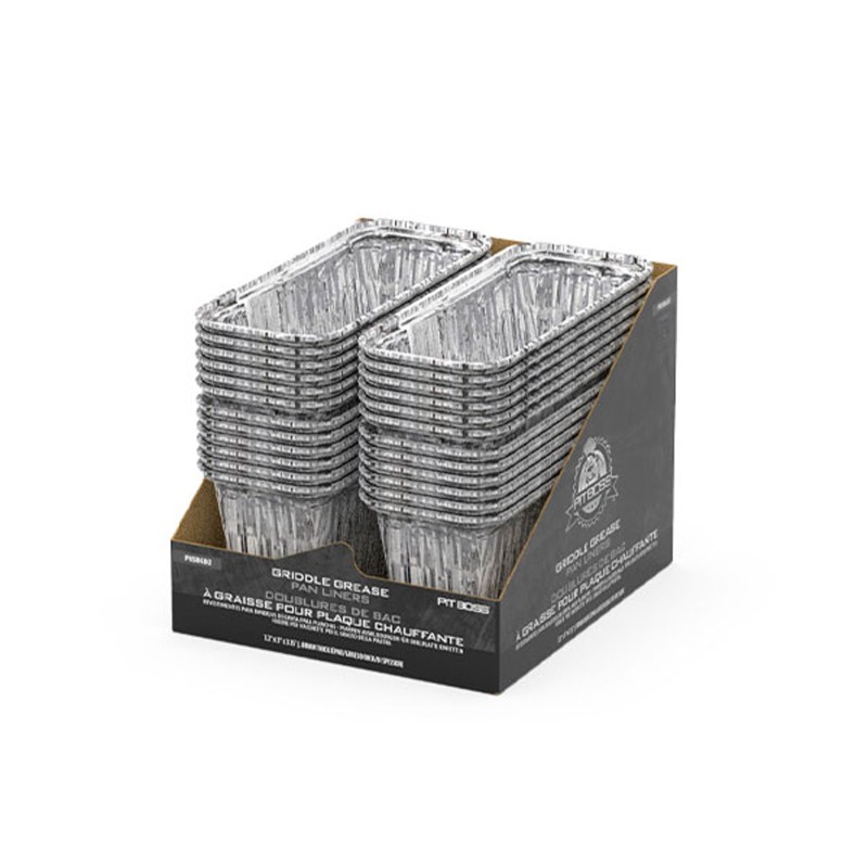 Set 6 tavi de colectare grasime din aluminiu pentru gratar tip plancha cu 5 arzatoare Pit Boss Ultimate Plancha 40970 - 1 Set 6 tavi de colectare grasime din aluminiu pentru gratar tip plancha cu 5 arzatoare Pit Boss Ultimate Plancha 40970 - 1