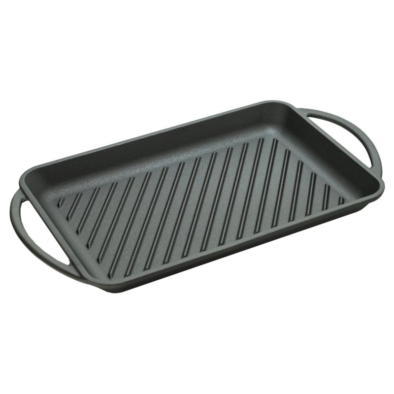 Plita grill Cattara din fonta cu manere , 33x21.5cm, inaltime 3cm - TT13062 - 1 Plita grill Cattara din fonta cu manere , 33x21.5cm, inaltime 3cm - TT13062 - 1
