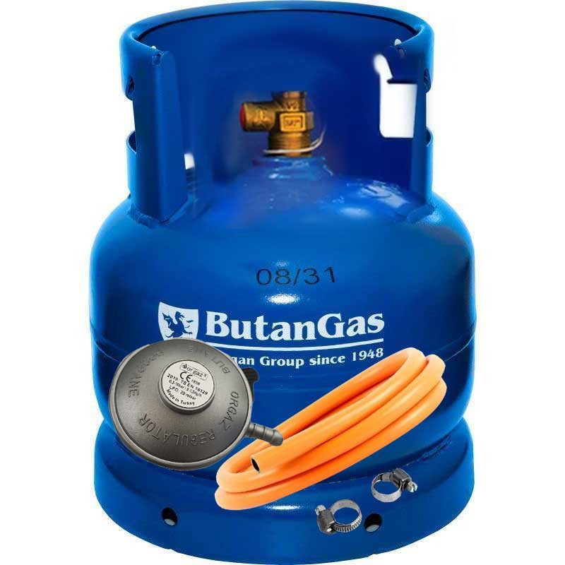 Butelie ButanGas Camping 8,1 Kg 37,5x30cm fara incarcatura propan include regulator Orgaz si furtun 80cm - 1 Butelie ButanGas Camping 8,1 Kg 37,5x30cm fara incarcatura propan include regulator Orgaz si furtun 80cm - 1