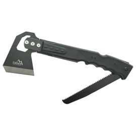 Topor cu fierastrau Cattara 4 in 1, teaca solida, fluier, amnar, 36cm - TT13267 - 1