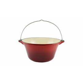 Ceaun din fonta emailata, culoare rosu, 10,8 litri, Perfect Home, 10569 - 1