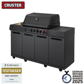 Bucatarie pe gaz, 4 arzatoare inox, arzator infrarosu ajustabil, grile fonta, Enders Uniq 4 IK Kitchen Cruster Shadow 870333 - 1