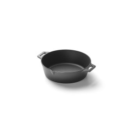 Tigaie si oala adanca rotunda din fonta emailata, contine capac, diametru 25 cm, 7,5 cm inaltime, Grandpro A03001004 - 1