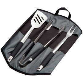 Set premium ustensile pentru gratar, contine cleste, furcutlita si spatula, include husa, Enders 8786 - 1