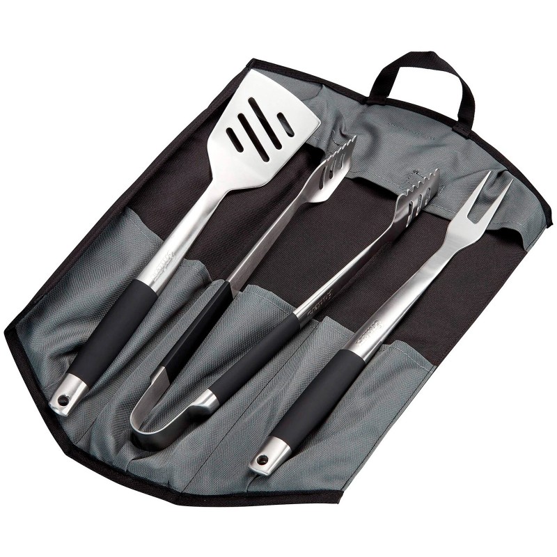Set premium ustensile pentru gratar, contine cleste, furcutlita si spatula, include husa, Enders 8786 - 1 Set premium ustensile pentru gratar, contine cleste, furcutlita si spatula, include husa, Enders 8786 - 1