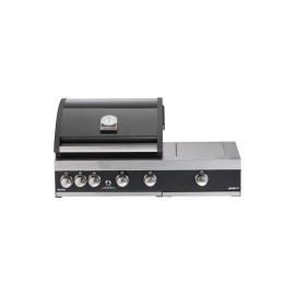 Gratar pe gaz cu 4 arzatoare din inox Grandhall Premium G4 plus si arzator lateral sear burner K04000326A, incastrabil - 1