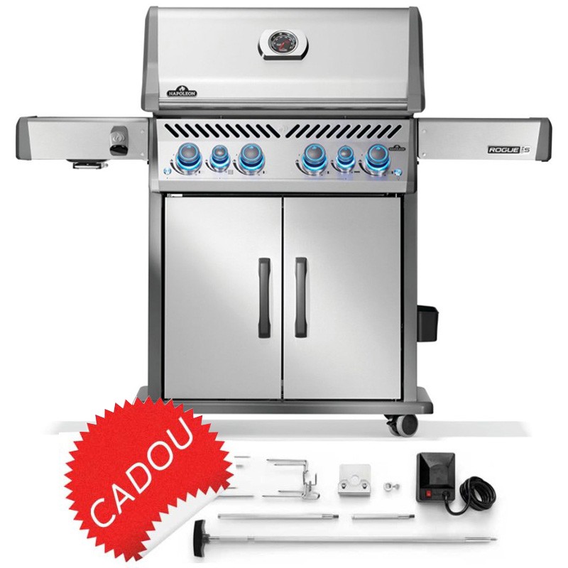Gratar pe gaz din inox cu 4 arzatoare principale, arzator spate, arzator lateral infrarosu, Napoleon Rogue 525 Pro S RPS525RSIBP Gratar pe gaz din inox cu 4 arzatoare principale, arzator spate, arzator lateral infrarosu, Napoleon Rogue 525 Pro S RPS525RSIBP