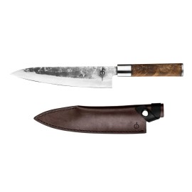 Cutitul bucatarului cu husa din piele naturala Forged VG10 21,5 cm VG10KoksLeer - 1