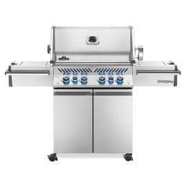 Gratar pe gaz natural din inox, cu 4 arzatoare principale, arzator spate infrarosu, arzator lateral infrarosu si cutie pentru gh