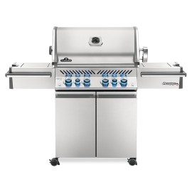 Gratar pe gaz din inox, cu 4 arzatoare principale, arzator spate infrarosu, arzator lateral infrarosu si cutie pentru gheata Nap