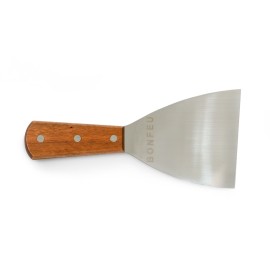 Spatula din otel inoxidabil cu maner din lemn BonFeu STB - 1