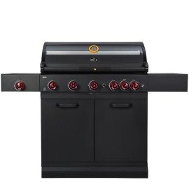 Gratar pe gaz cu 5 arzatoare principale, arzator spate si lateral Griller GRLLR Prime G5S GR-24-G5S - 1