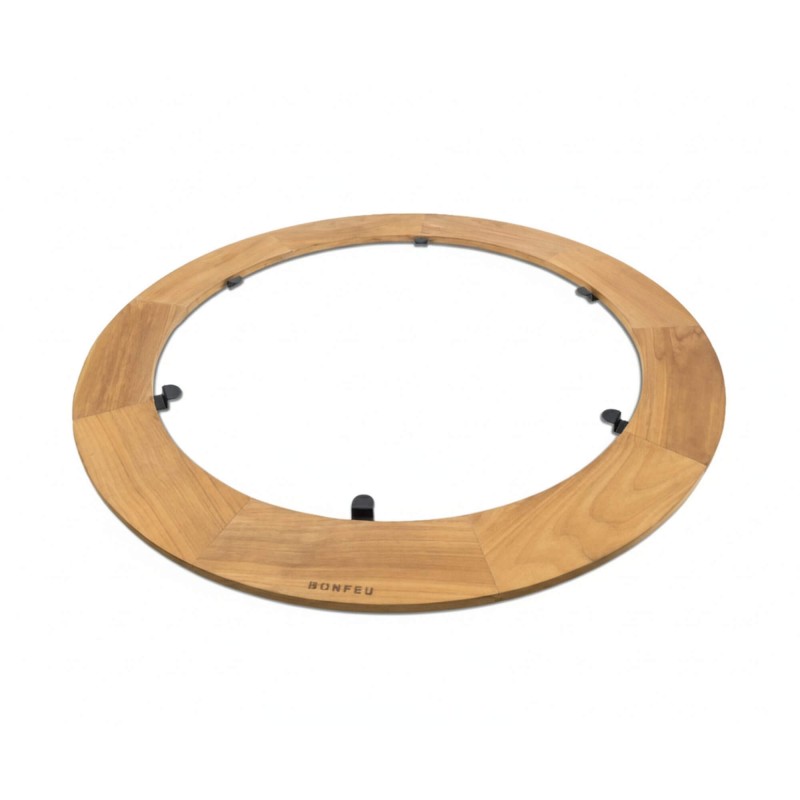 Inel de protectie din lemn de tec, 110 cm diametru, BonFeu BT.07 - 1 Inel de protectie din lemn de tec, 110 cm diametru, BonFeu BT.07 - 1