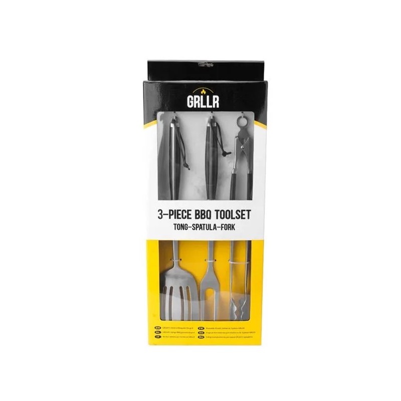 Set 3 ustensile din inox pentru gratar Griller GRLLR GR-24-3PC-TS Set 3 ustensile din inox pentru gratar Griller GRLLR GR-24-3PC-TS