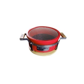 Gratar ceramic rotund, pe carbuni Shichirin rosu Griller GRLLR Tokyo GR-22-17