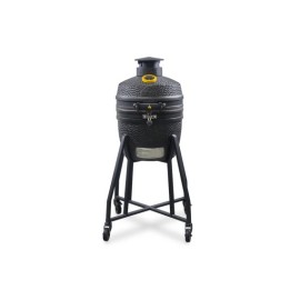 Gratar ceramic pe carbuni Kamado diametru 40 cm 16 inci negru mat Griller GRLLR Ember Classic GR-24-EMB-16-CB