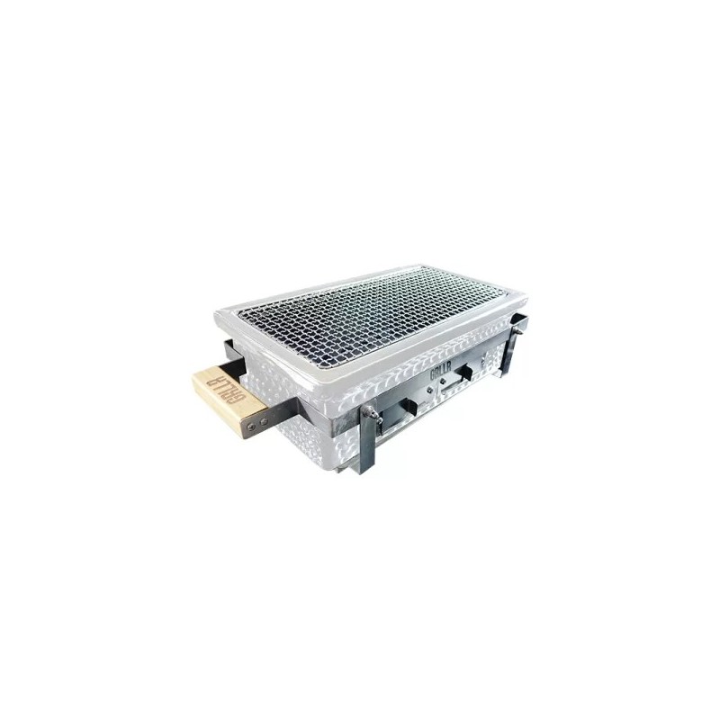 Gratar ceramic dreptunghiular, pe carbuni Shichirin alb Griller GRLLR Osaka GR-22-04 Gratar ceramic dreptunghiular, pe carbuni Shichirin alb Griller GRLLR Osaka GR-22-04