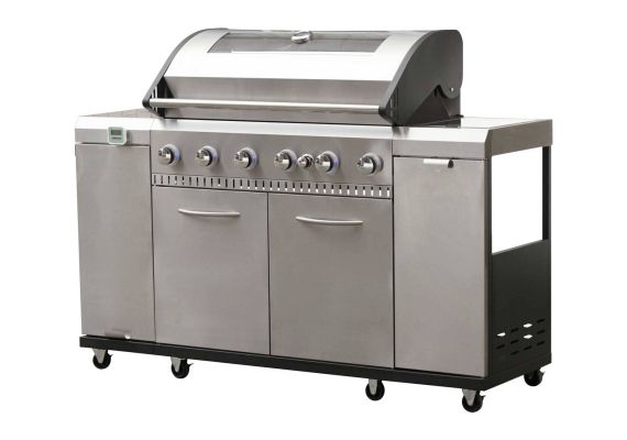 Bucatarie pe gaz Grill Chef Landmann 12120, 6+1 arzatoare inox - 1 Bucatarie pe gaz Grill Chef Landmann 12120, 6+1 arzatoare inox - 1