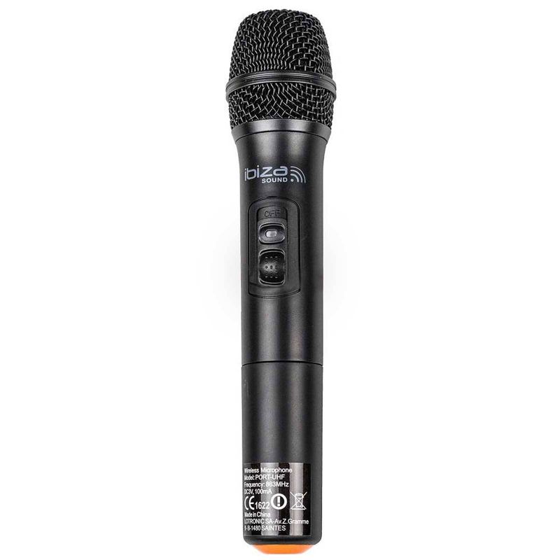 Boxa activa portabila Ibiza difuzor 38cm 800W USB/SD/BT/UHF PORT15UHF-BT - 12