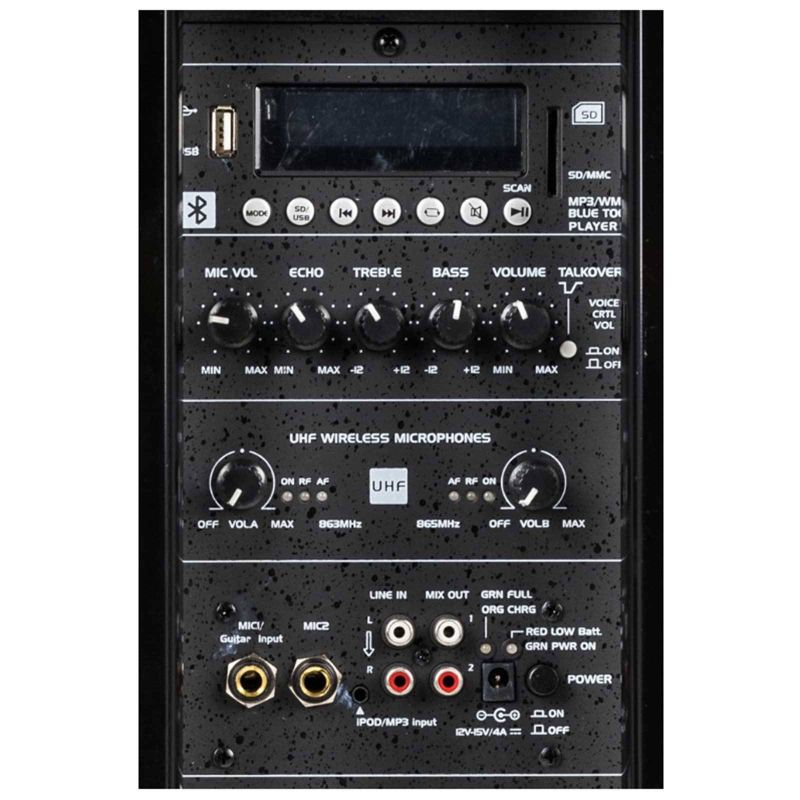 Boxa activa portabila Ibiza difuzor 38cm 800W USB/SD/BT/UHF PORT15UHF-BT - 6