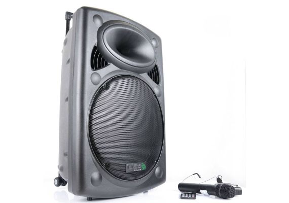 Boxa activa portabila Ibiza difuzor 38cm 800W USB/SD/BT/UHF PORT15UHF-BT - 1 Boxa activa portabila Ibiza difuzor 38cm 800W USB/SD/BT/UHF PORT15UHF-BT - 1