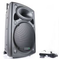 Boxa activa portabila Ibiza difuzor 38cm 800W USB/SD/BT/UHF PORT15UHF-BT - 1