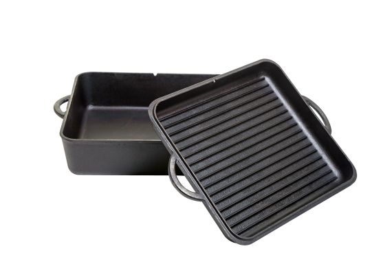 Ceaun din fonta dreptunghiular cu capac - cuptor olandez Camp Chef 33 cm 7,6 litri CC-DO13S - 1 Ceaun din fonta dreptunghiular cu capac - cuptor olandez Camp Chef 33 cm 7,6 litri CC-DO13S - 1
