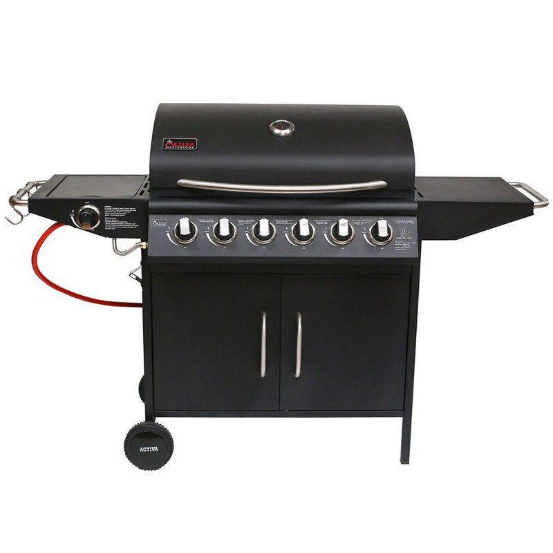Gratar pe gaz cu 6 arzatoare din inox, gratare + plita din fonta, Florida Activa 19786 - 1 Gratar pe gaz cu 6 arzatoare din inox, gratare + plita din fonta, Florida Activa 19786 - 1