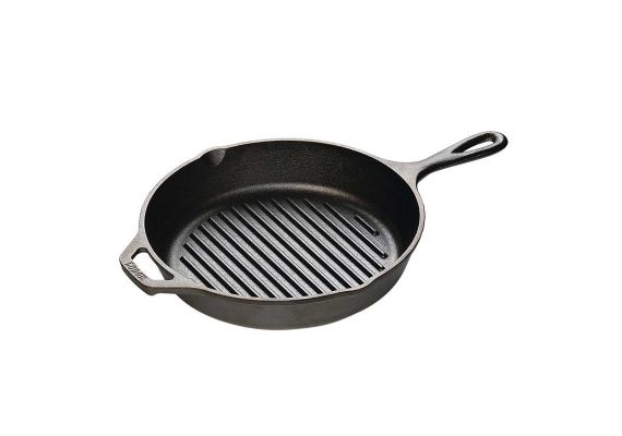 Tigaie grill adanca rotunda din fonta cu maner Lodge 26 cm L-8GP3 - 1 Tigaie grill adanca rotunda din fonta cu maner Lodge 26 cm L-8GP3 - 1