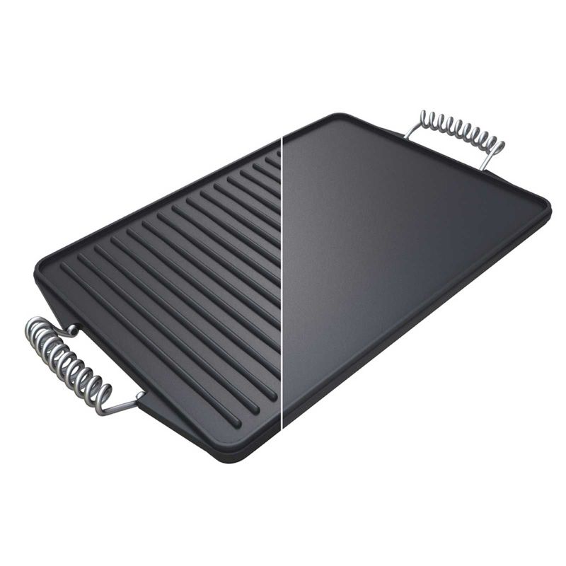 Plita din fonta cu 2 fete neteda si grill, manere detasabile Campingaz 2000014577 - 1 Plita din fonta cu 2 fete neteda si grill, manere detasabile Campingaz 2000014577 - 1