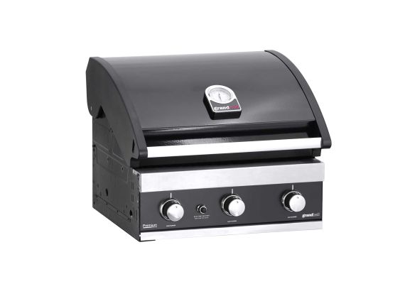Gratar pe gaz cu 3 arzatoare din inox, incastrabil, gratare din fonta, Grand Hall Premium GT3 K03000196A - 1 Gratar pe gaz cu 3 arzatoare din inox, incastrabil, gratare din fonta, Grand Hall Premium GT3 K03000196A - 1