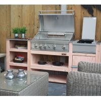 Gratar pe gaz cu 5 arzatoare (4 inox + 1 infrarosu), incastrabil, grile inox, plita fonta, Grandhall Elite GT4S-S K04000202A - 1