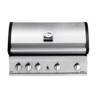 Gratar pe gaz cu 5 arzatoare (4 inox + 1 infrarosu), incastrabil, grile inox, plita fonta, Grandhall Elite GT4S-S K04000202A - 1