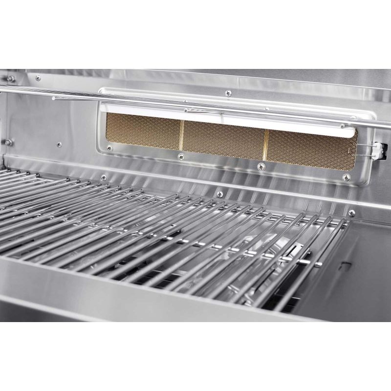 Gratar pe gaz cu 5 arzatoare (4 inox + 1 infrarosu), incastrabil, grile inox, plita fonta, Grandhall Elite GT4S-S K04000202A - 9