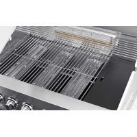 Gratar pe gaz cu 5 arzatoare (4 inox + 1 infrarosu), incastrabil, grile inox, plita fonta, Grandhall Elite GT4S-S K04000202A - 1