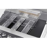 Gratar pe gaz cu 5 arzatoare (4 inox + 1 infrarosu), incastrabil, grile inox, plita fonta, Grandhall Elite GT4S-S K04000202A - 1