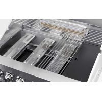 Gratar pe gaz cu 5 arzatoare (4 inox + 1 infrarosu), incastrabil, grile inox, plita fonta, Grandhall Elite GT4S-S K04000202A - 1