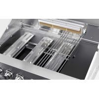 Gratar pe gaz cu 5 arzatoare (4 inox + 1 infrarosu), incastrabil, grile inox, plita fonta, Grandhall Elite GT4S-S K04000202A - 1