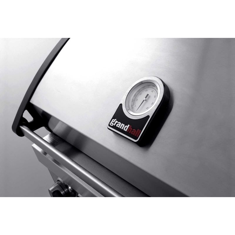 Gratar pe gaz cu 5 arzatoare (4 inox + 1 infrarosu), incastrabil, grile inox, plita fonta, Grandhall Elite GT4S-S K04000202A - 8