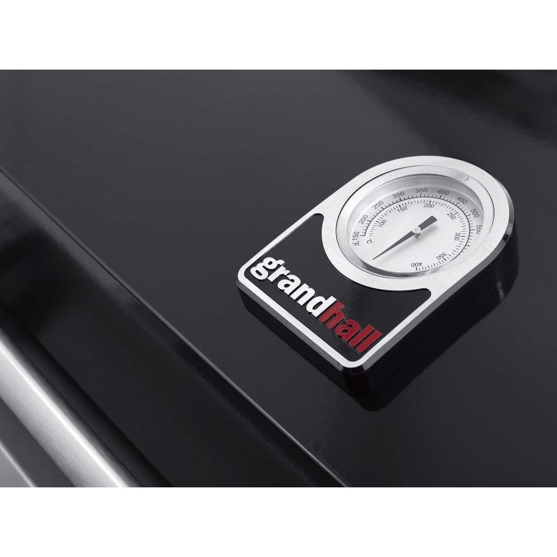 Gratar pe gaz cu 5 arzatoare (4 inox + 1 infrarosu), incastrabil, grile fonta, plita fonta, Grandhall Maxim GTI4B-V K04000199A -