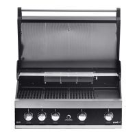 Gratar pe gaz cu 5 arzatoare (4 inox + 1 infrarosu), incastrabil, grile fonta, plita fonta, Grandhall Maxim GTI4B-V K04000199A -